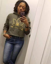 Load image into Gallery viewer, Lotus Noir® Co. Crop Hoodie