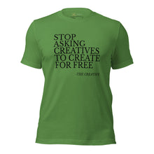 Load image into Gallery viewer, "Stop Askin'" Unisex T-shirt (NOIR script)