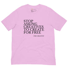 Load image into Gallery viewer, "Stop Askin'" Unisex T-shirt (NOIR script)