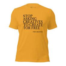 Load image into Gallery viewer, "Stop Askin'" Unisex T-shirt (NOIR script)