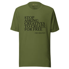 Load image into Gallery viewer, "Stop Askin'" Unisex T-shirt (NOIR script)