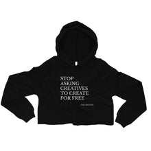 Load image into Gallery viewer, "Stop Askin'" Cropped Hoodie (PURE script)