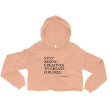 Load image into Gallery viewer, "Stop Askin'" Cropped Hoodie (NOIR script)