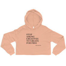 Load image into Gallery viewer, "Stop Askin'" Cropped Hoodie (NOIR script)