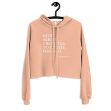 Load image into Gallery viewer, "Stop Askin'" Cropped Hoodie (PURE script)