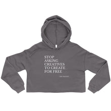 Load image into Gallery viewer, "Stop Askin'" Cropped Hoodie (PURE script)