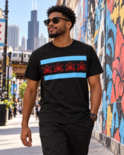 Load image into Gallery viewer, Chicago Lotus Flag Graphic T-Shirt | Lotus Noir®
