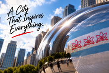 Load image into Gallery viewer, Chicago in Bloom™ — Lotus Flag Sticker
