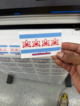 Load image into Gallery viewer, Chicago in Bloom™ — Lotus Flag Sticker
